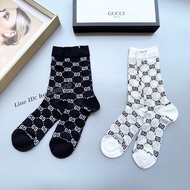gucci古奇專櫃爆款GG系列男女款網紗絲襪中筒襪 mmyj1812